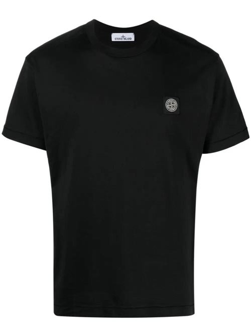 Black cotton jersey t-shirt Stone Island | 801524113A0029